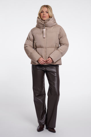Piumino donna art. Joni Rino & Pelle Mocha latte