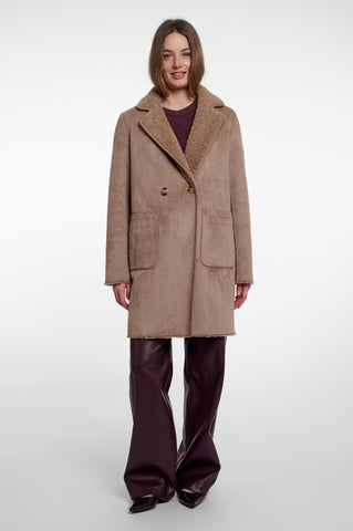 Cappotto donna art. Juna Rino & Pelle Mocha latte