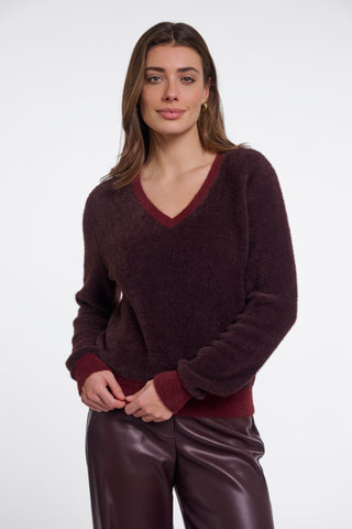 Maglione donna art. Keath Rino & Pelle Fudge sangria