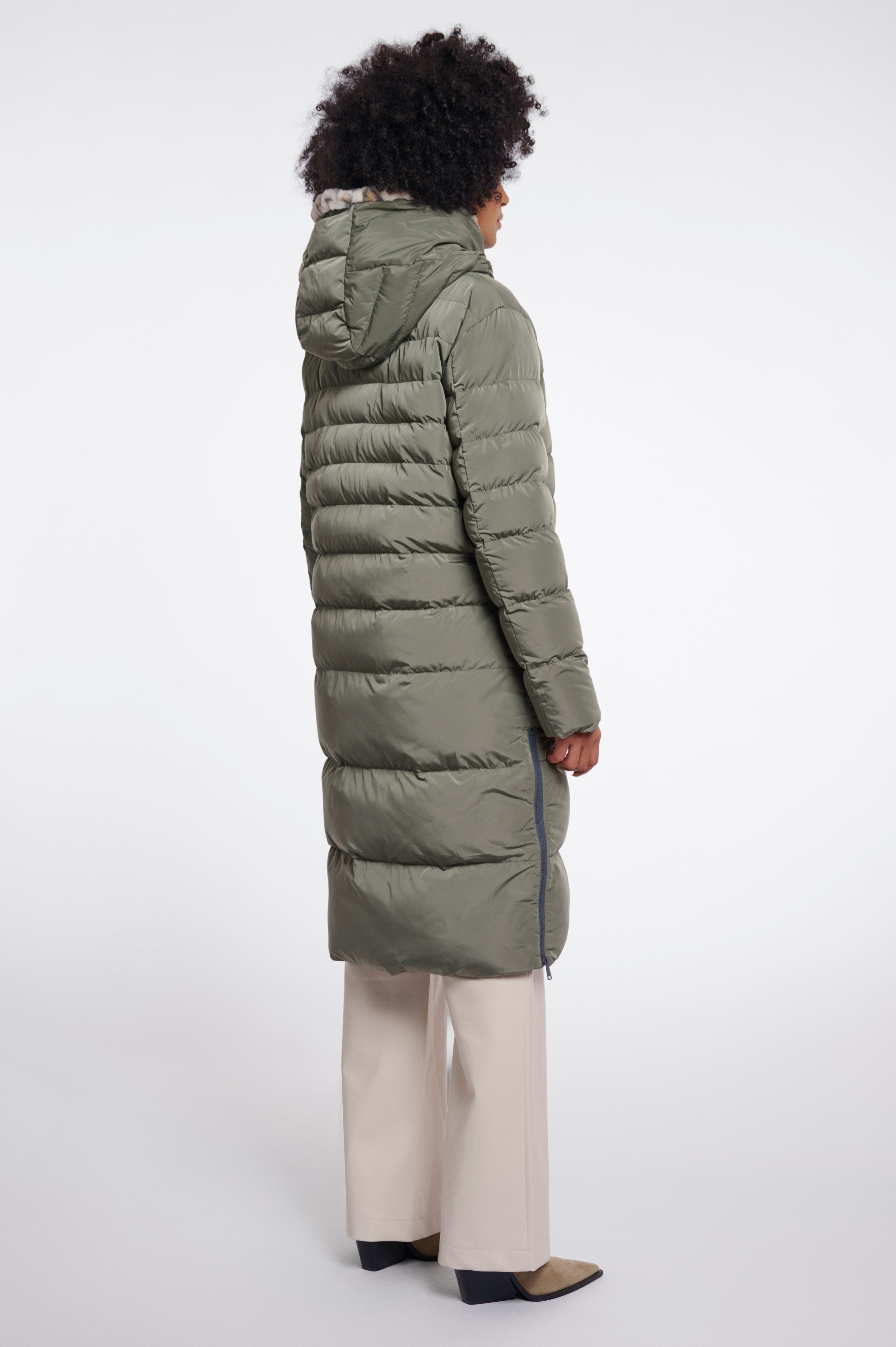 Cappotto donna art. Keilafur Rino & Pelle Misty basil light leopard