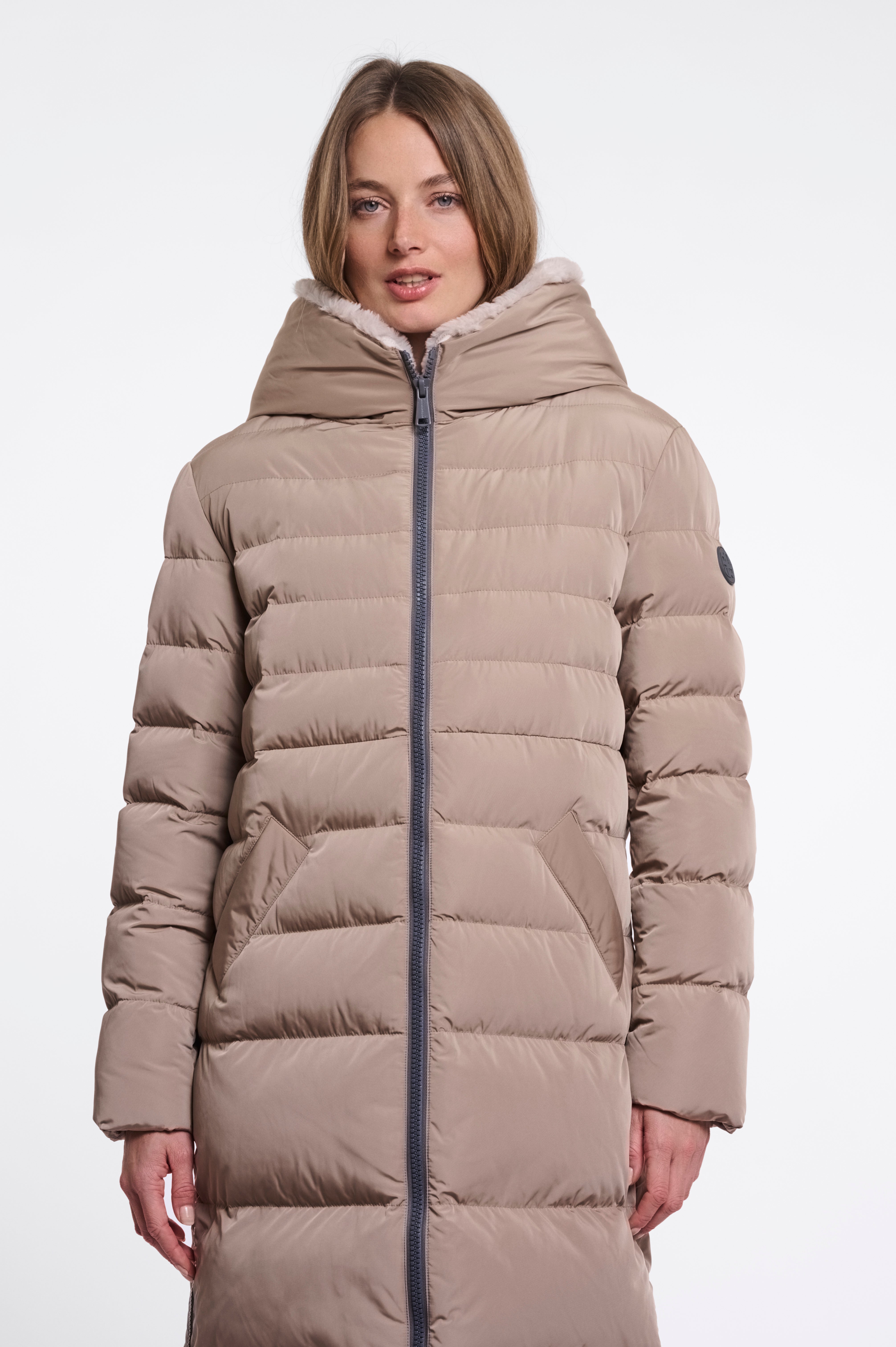 Cappotto donna art. Keilafur Rino & Pelle Toffee stone