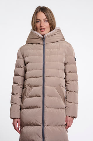 Cappotto donna art. Keilafur Rino & Pelle Toffee stone