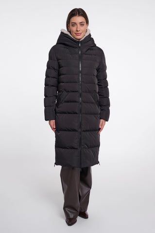 Cappotto donna art. Keilafur Rino & Pelle Black stone