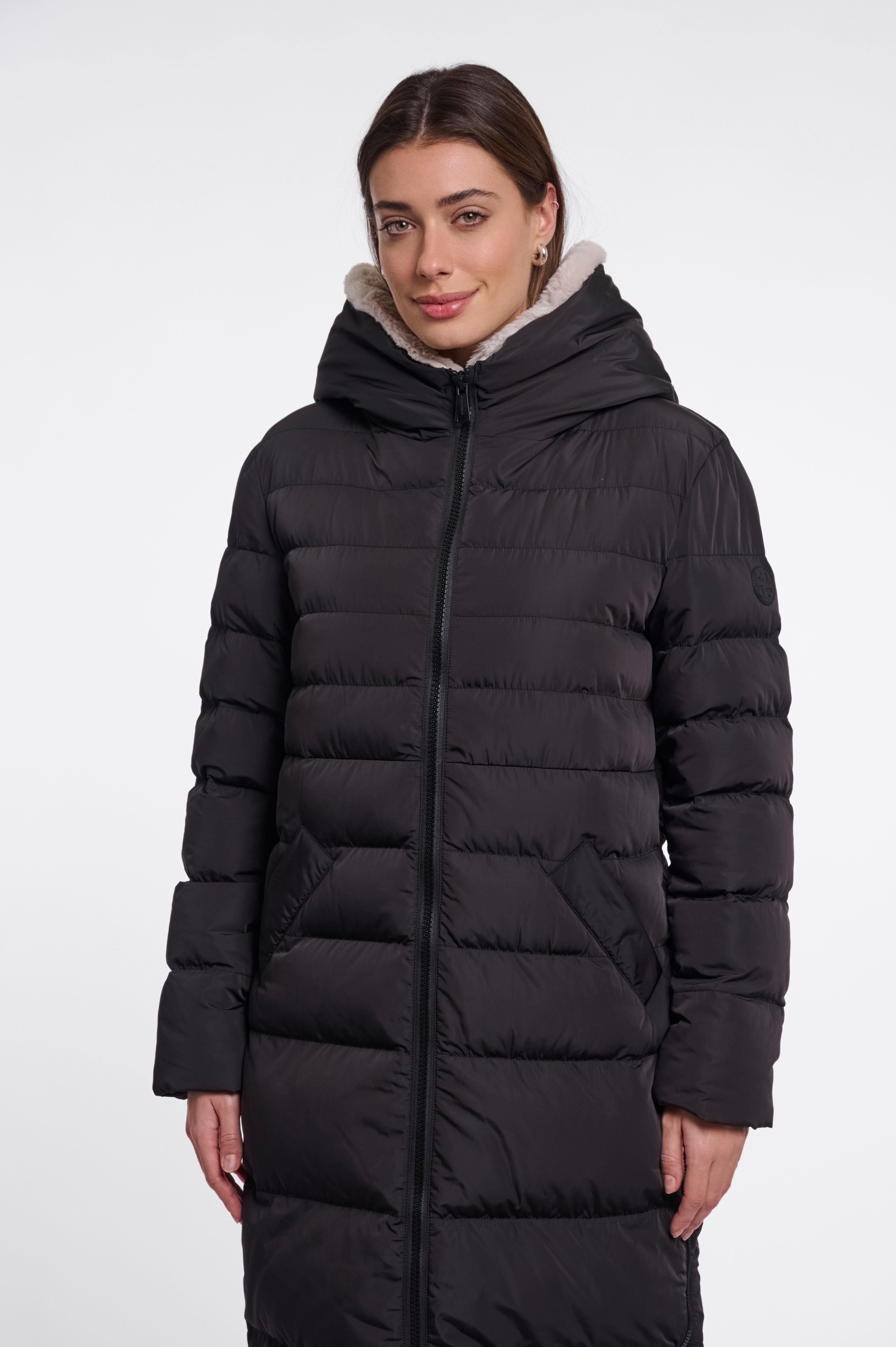 Cappotto donna art. Keilafur Rino & Pelle Black stone