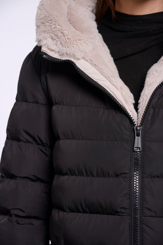 Cappotto donna art. Keilafur Rino & Pelle Black stone