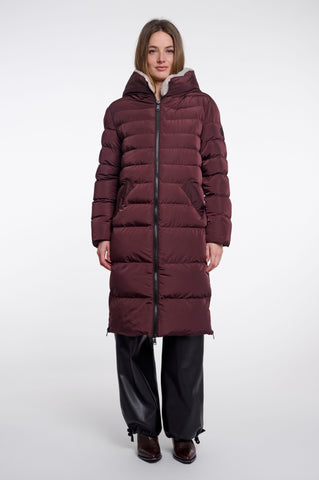 Cappotto donna art. Keilafur Rino & Pelle Fudge cloak stone