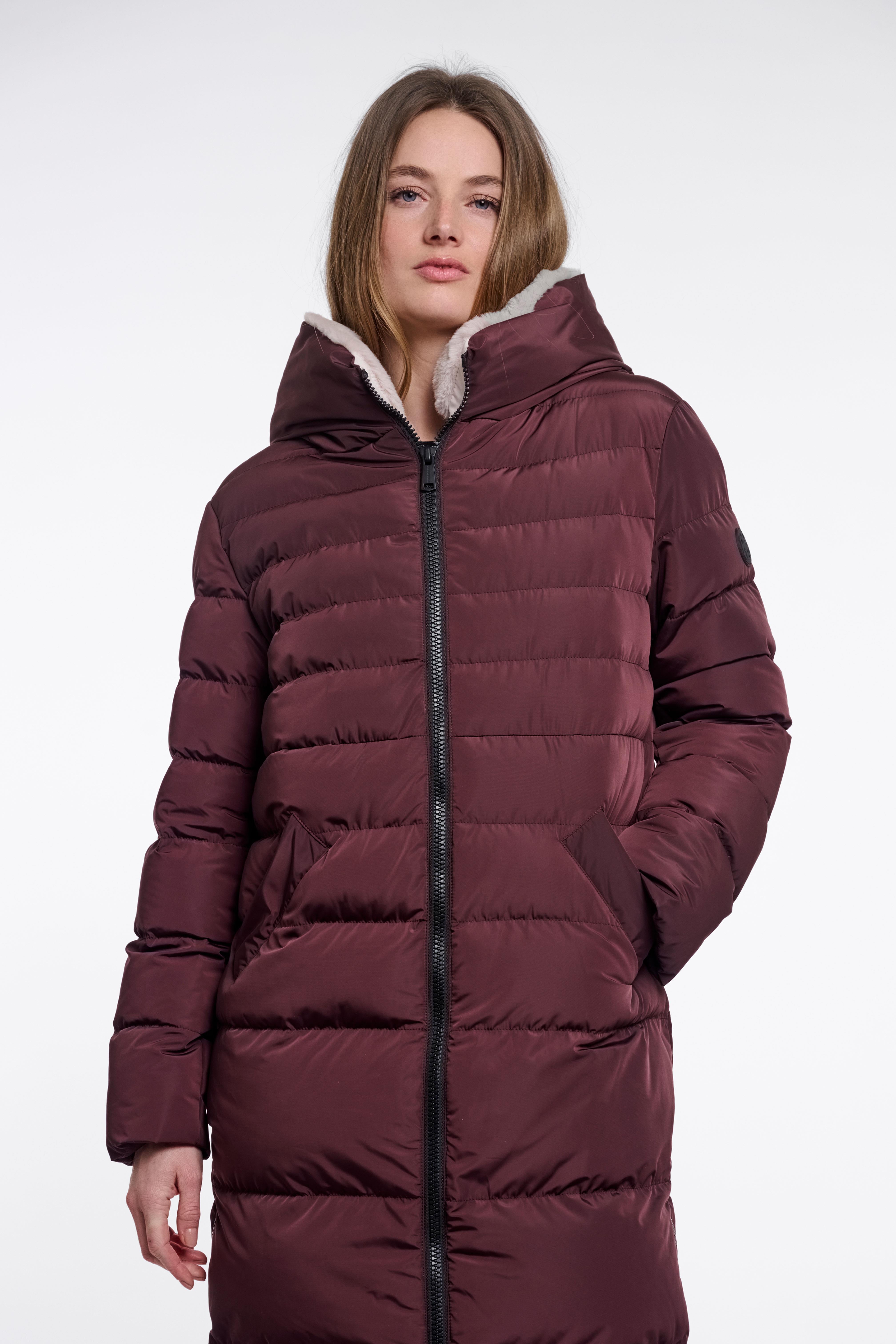 Cappotto donna art. Keilafur Rino & Pelle Fudge cloak stone