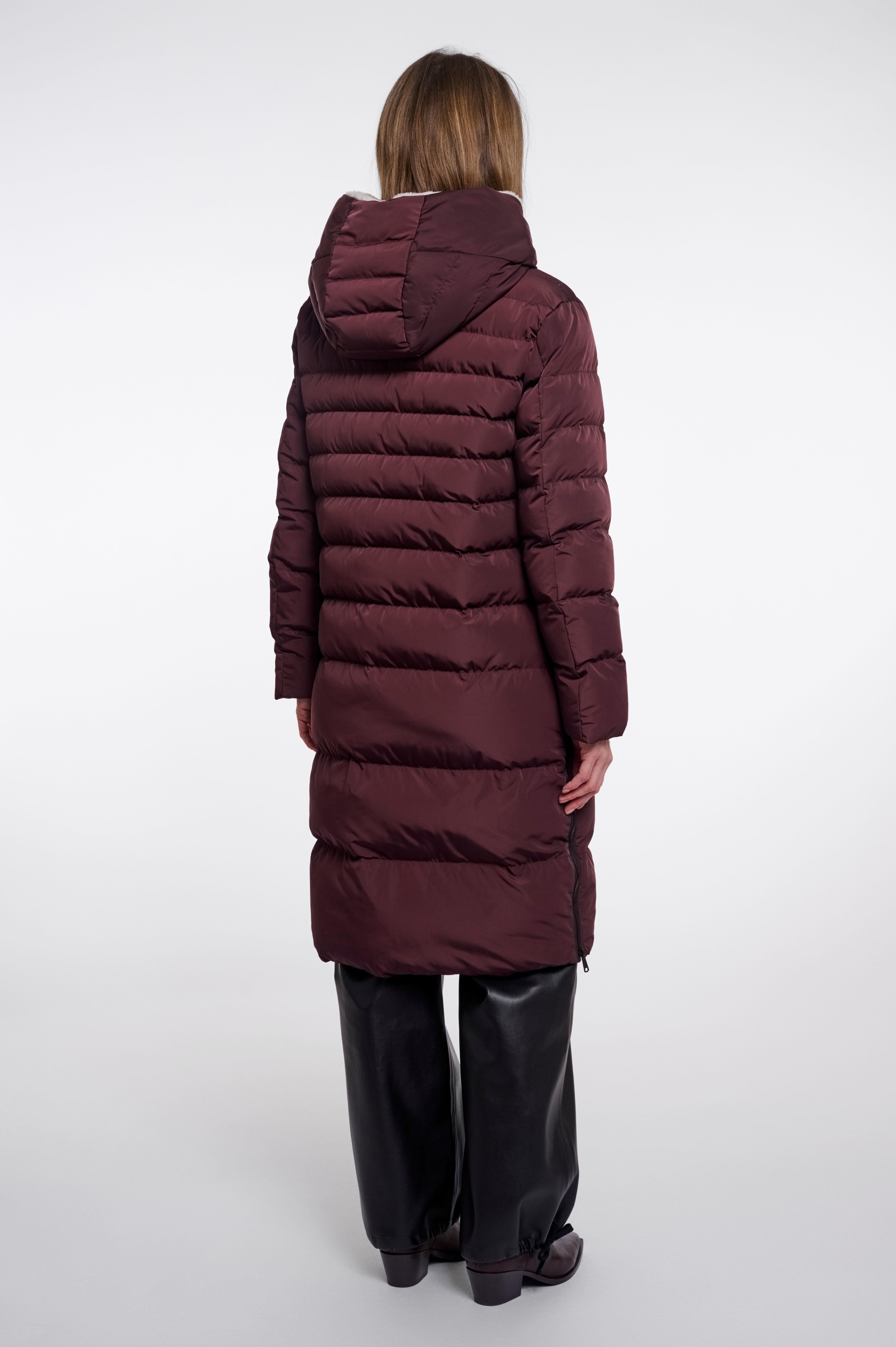 Cappotto donna art. Keilafur Rino & Pelle Fudge cloak stone