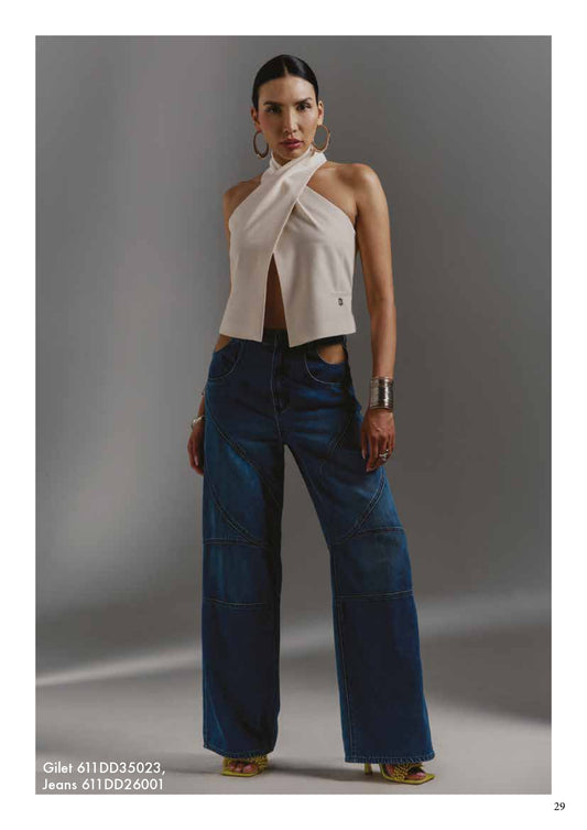 Gilet collo incrociato - art. 611DD35023 - Denny Rose Primavera Estate 2026