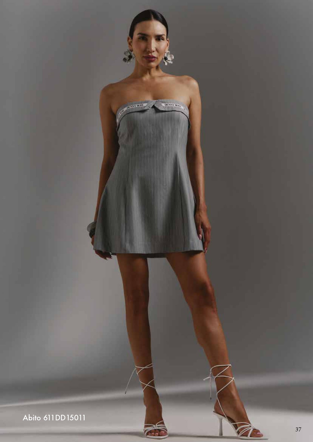 Abito corto gessato donna - art. 611DD15011 - Denny Rose Primavera Estate 2026