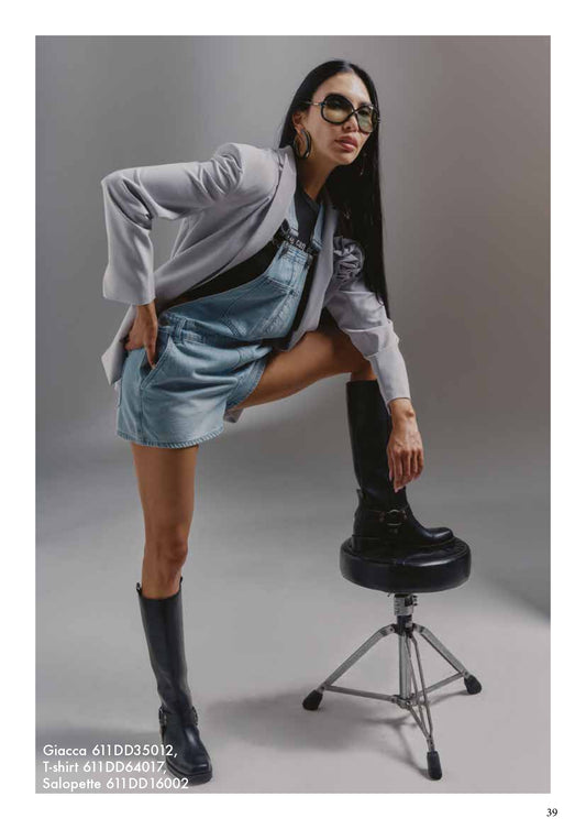 Tuta jeans salopette denim donna - art. 611DD16002 - Denny Rose Primavera Estate 2026