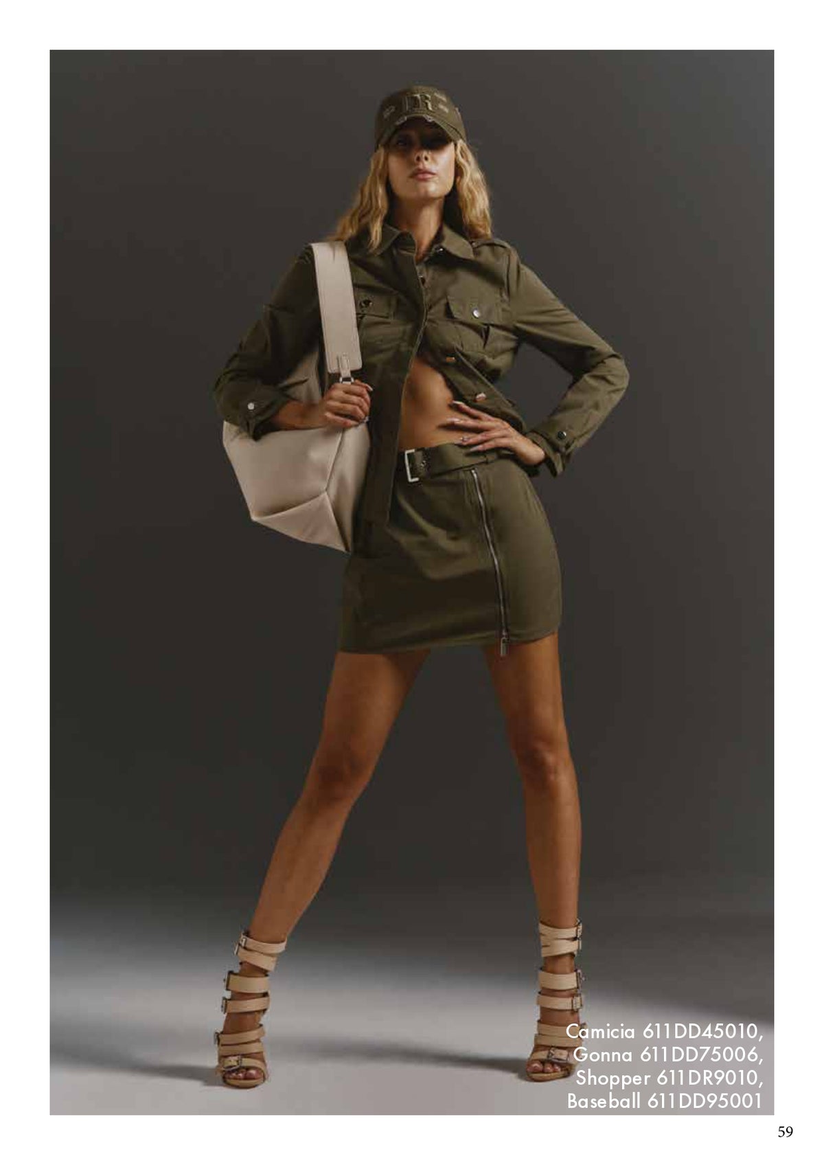 Gonna corta con cintura donna - art. 611DD75006 - Denny Rose Primavera Estate 2026