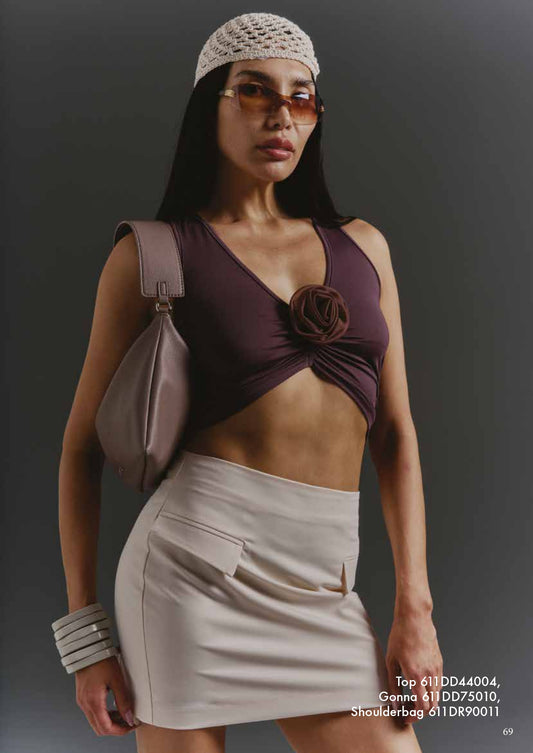 Top con rosa donna - art. 611DD44004 - Denny Rose Primavera Estate 2026