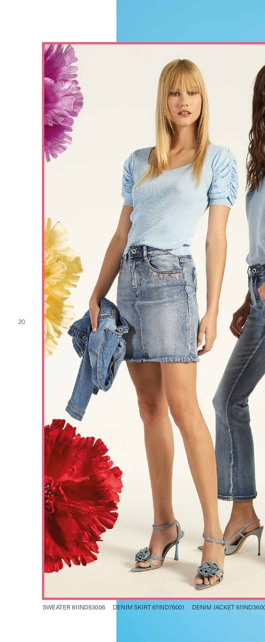 Giubbotto denim donna - art. 611ND36001 - Denny Rose Primavera Estate 2026