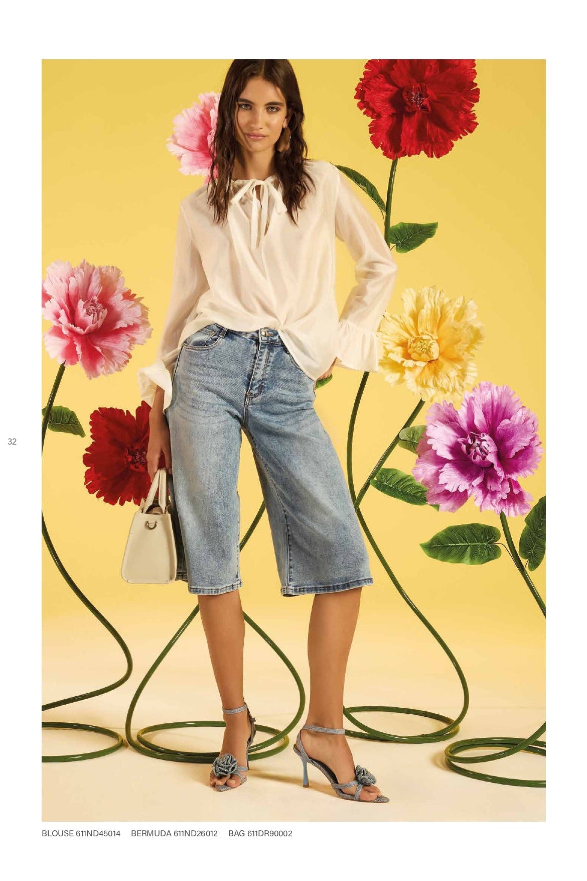 Bermuda in denim donna - art. 611ND26012 - Denny Rose Primavera Estate 2026