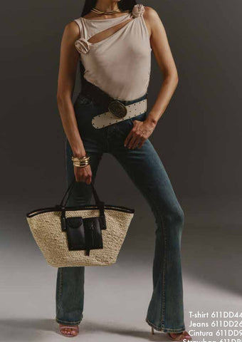 Jeans denim zampa donna - art. 611DD26002 - Denny Rose Primavera Estate 2026