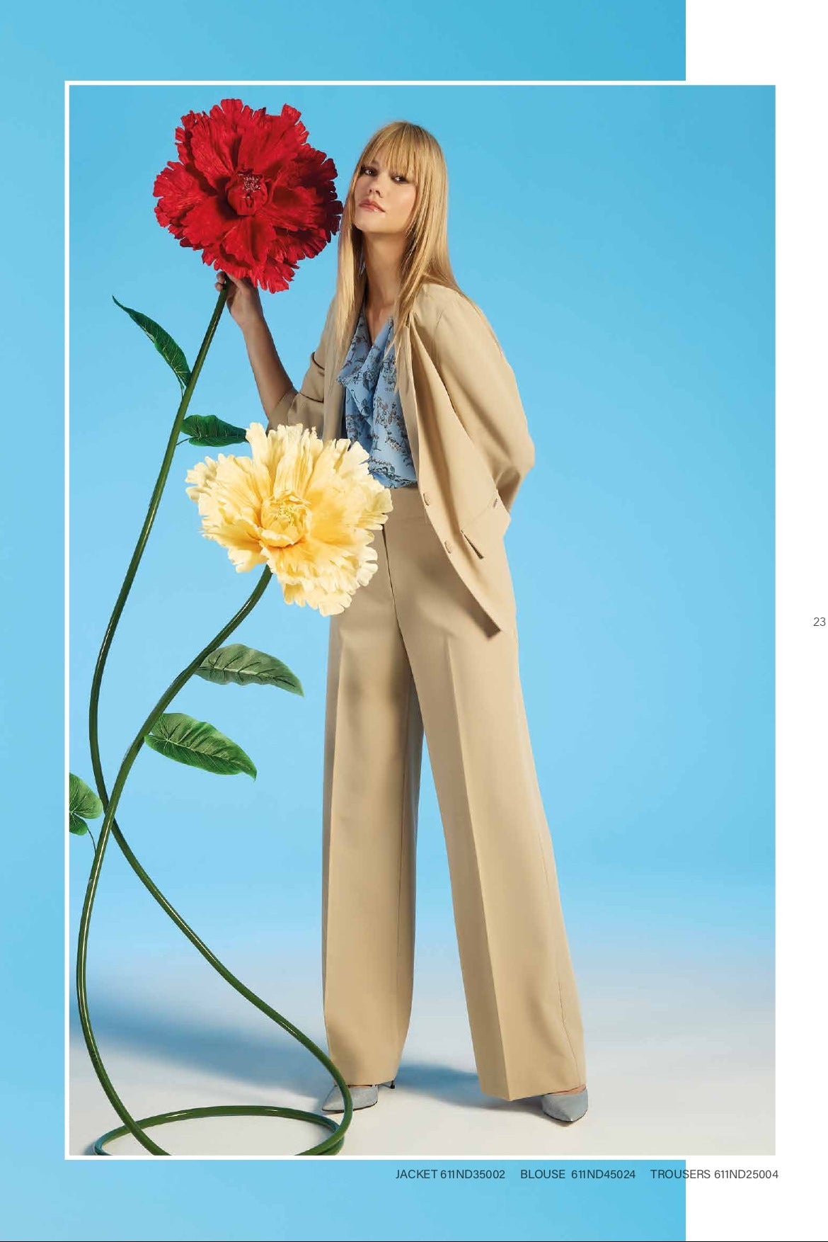 Pantalone largo donna - art. 611ND25004 - Denny Rose Primavera Estate 2026