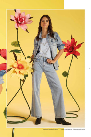 Camicia denim donna - art. 611ND46001 - Denny Rose Primavera Estate 2026