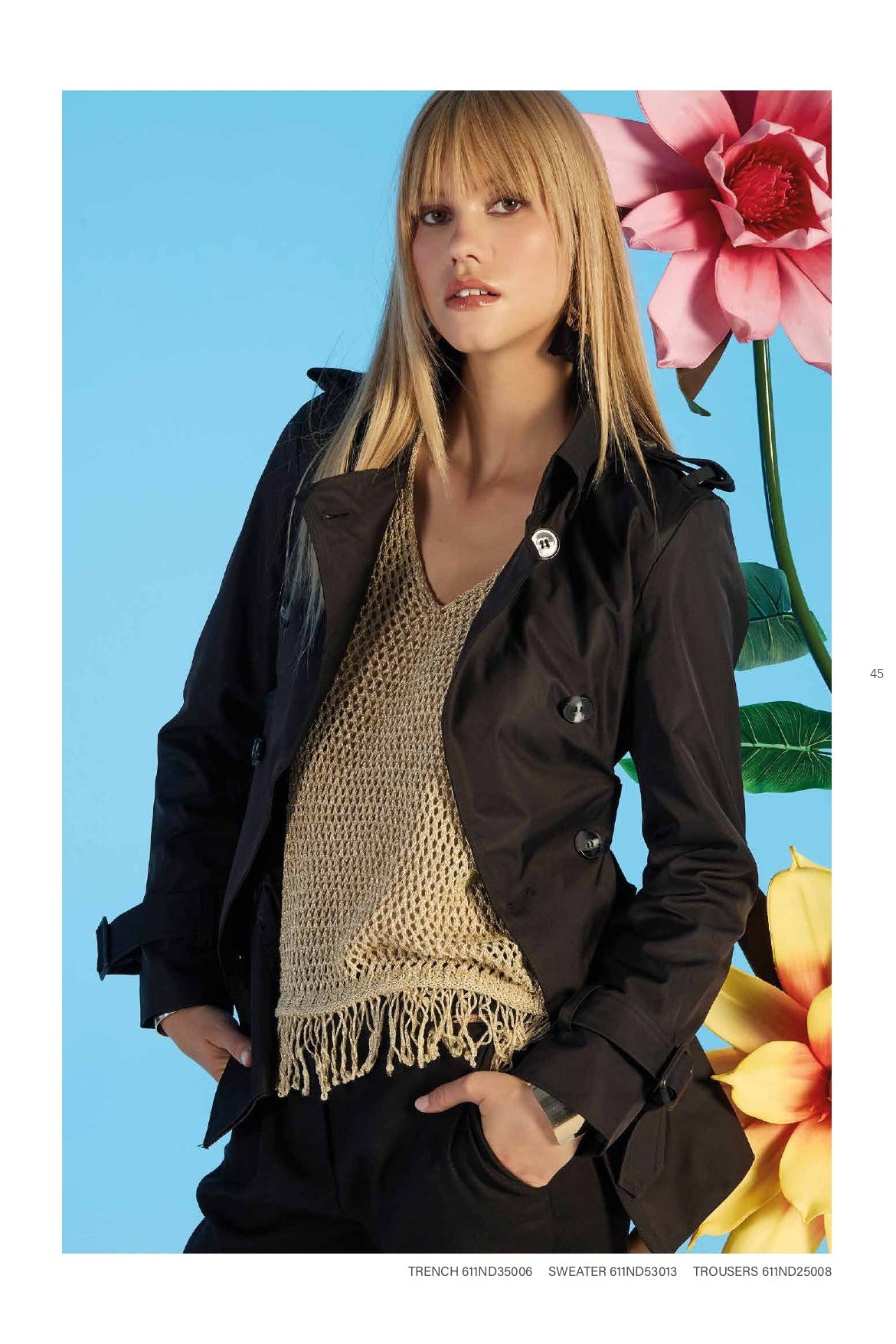 Trench lungo donna - art. 611ND35006 - Denny Rose Primavera Estate 2026