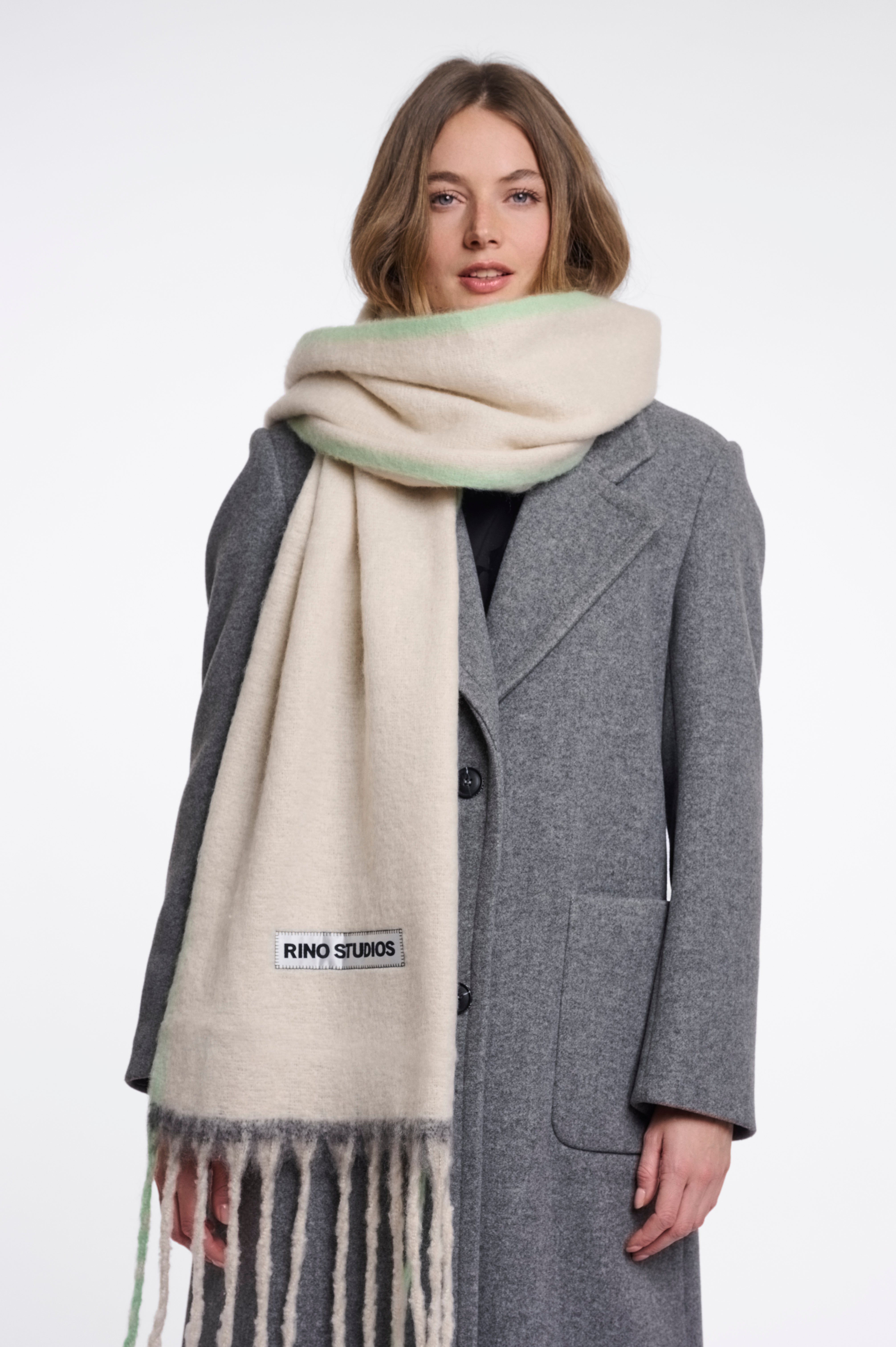 Sciarpa donna art. Laurette Rino & Pelle Birch lime