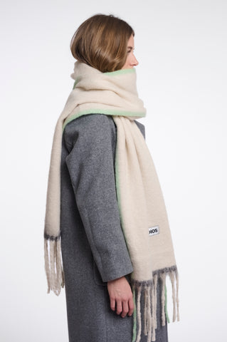 Sciarpa donna art. Laurette Rino & Pelle Birch lime
