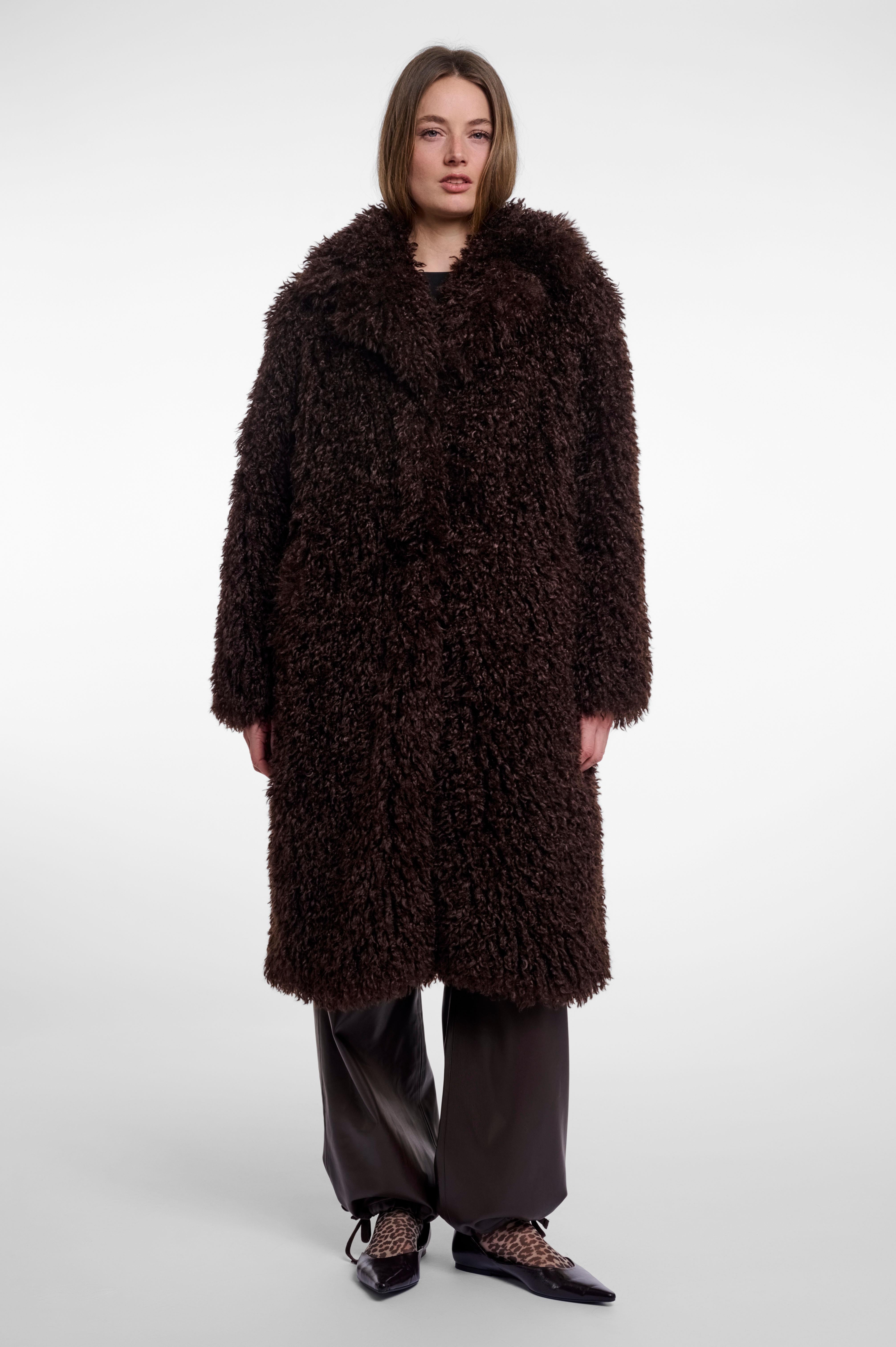 Cappotto donna art. Lias long Rino & Pelle Coffee roast