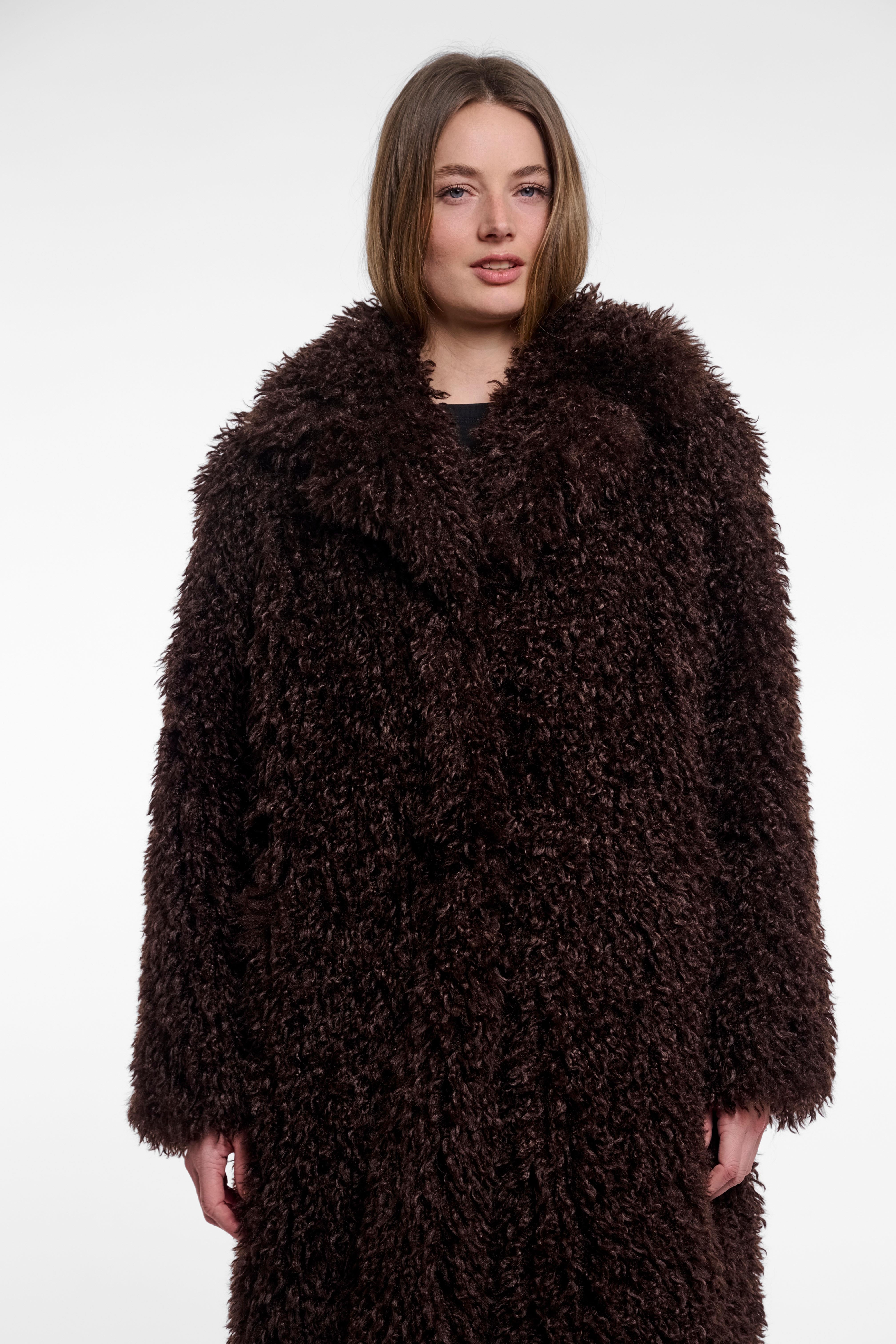 Cappotto donna art. Lias long Rino & Pelle Coffee roast