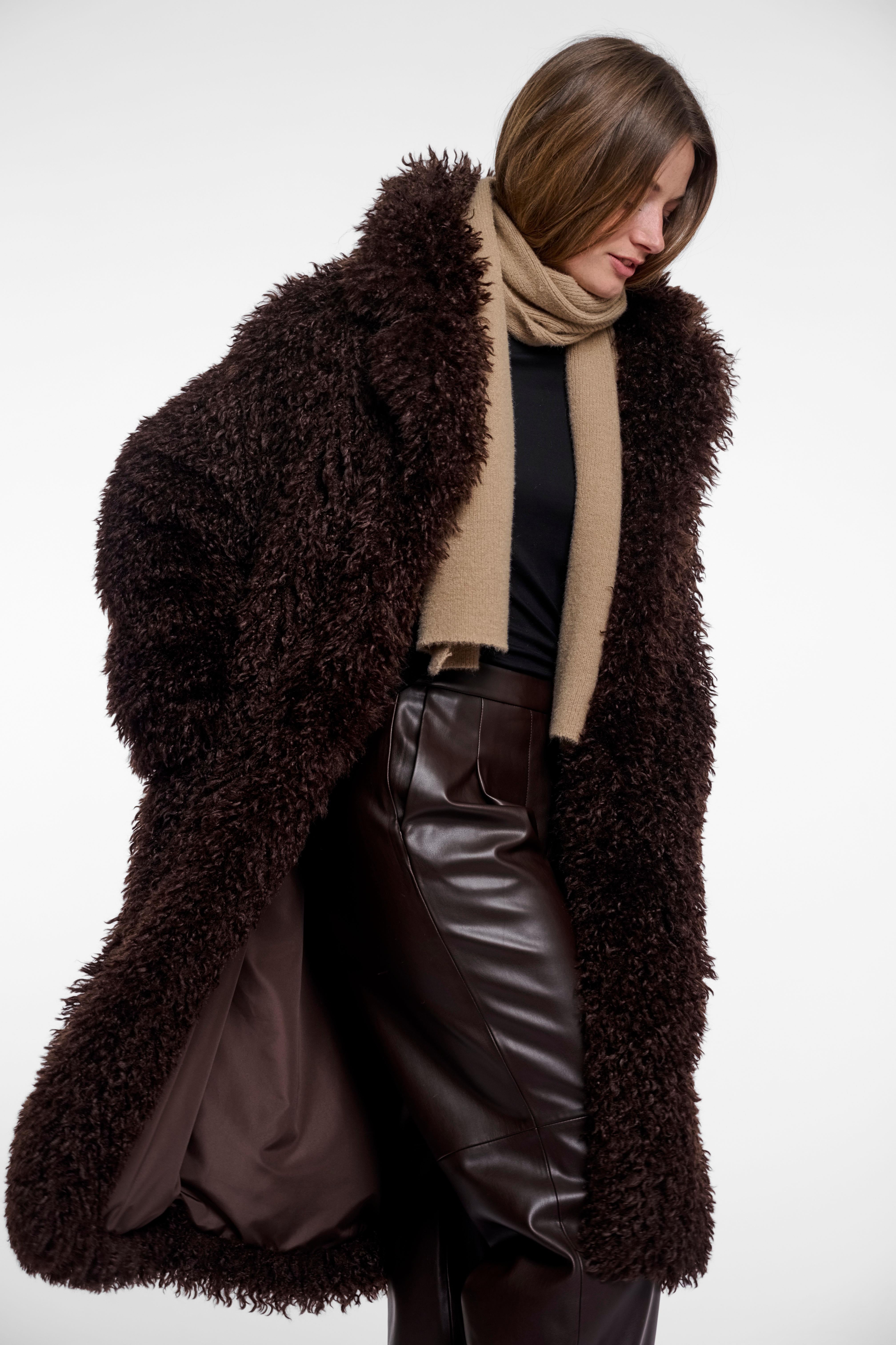 Cappotto donna art. Lias long Rino & Pelle Coffee roast