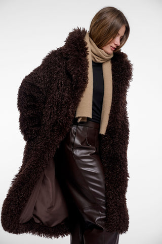 Cappotto donna art. Lias long Rino & Pelle Coffee roast