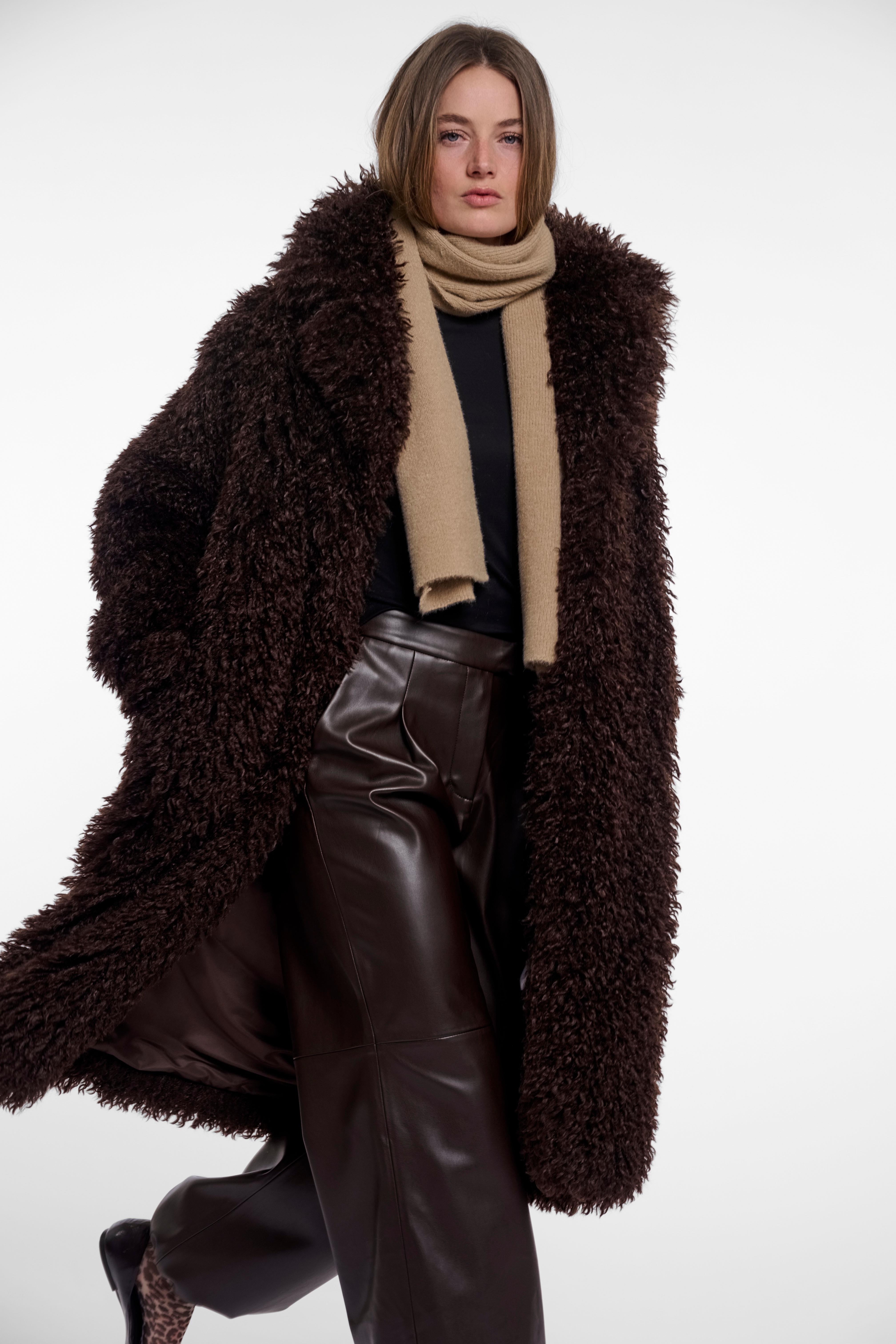 Cappotto donna art. Lias long Rino & Pelle Coffee roast