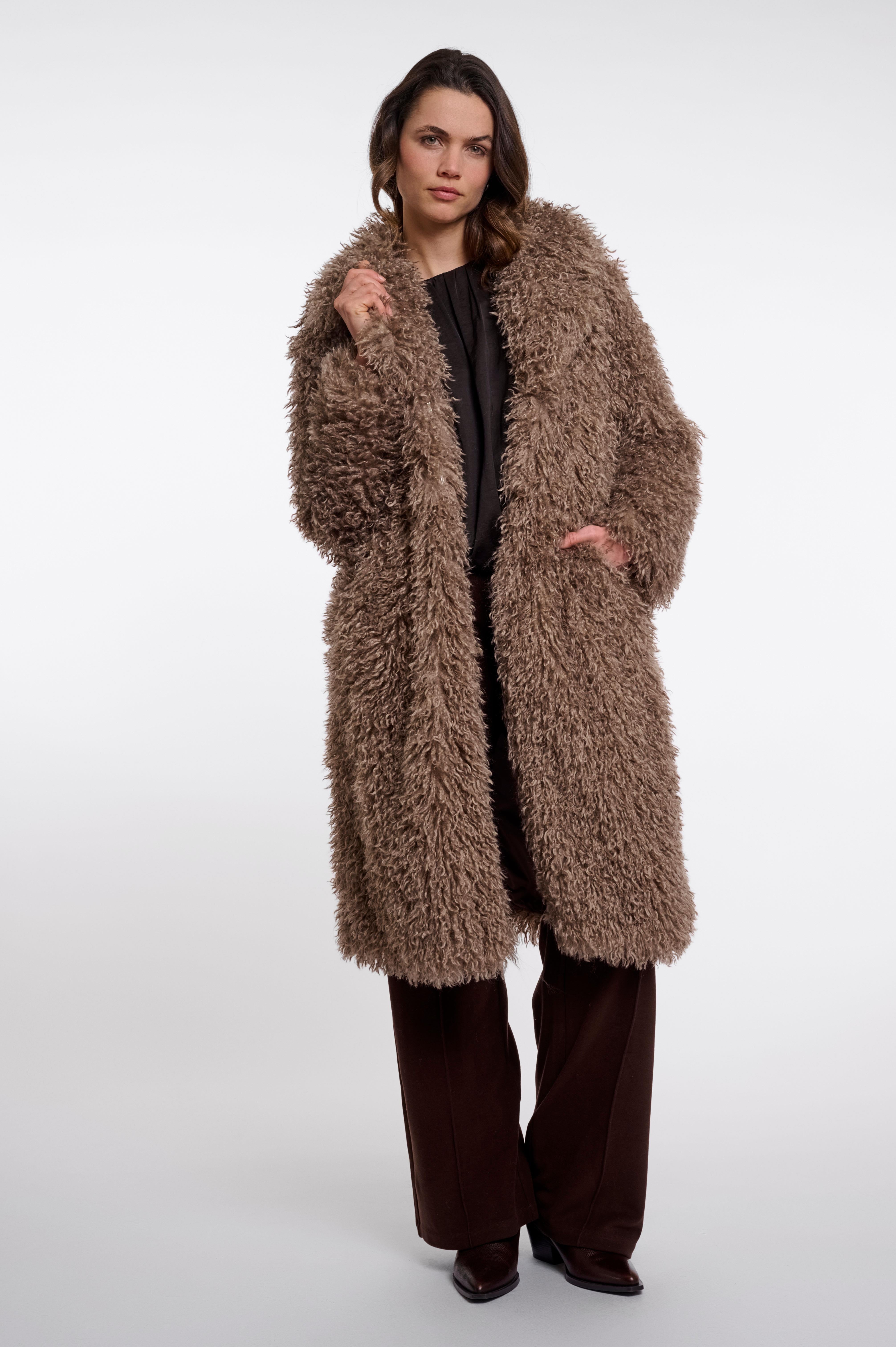 Cappotto donna art. Lias long Rino & Pelle Mocha latte