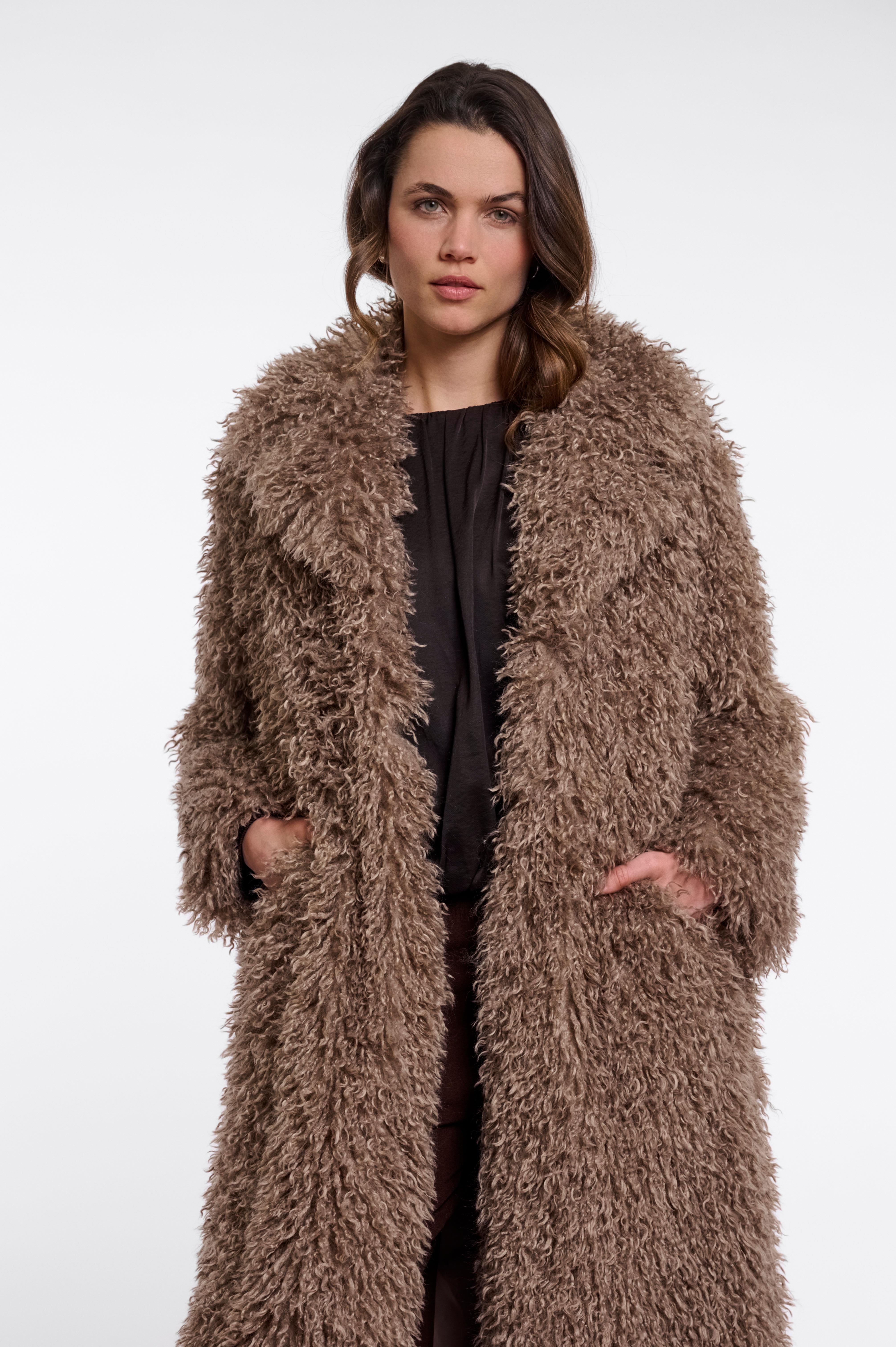 Cappotto donna art. Lias long Rino & Pelle Mocha latte