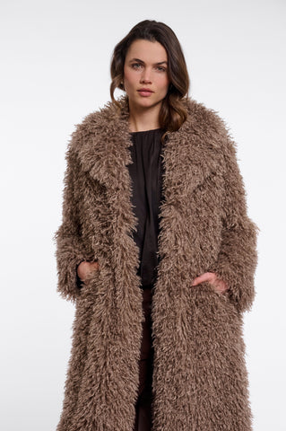Cappotto donna art. Lias long Rino & Pelle Mocha latte