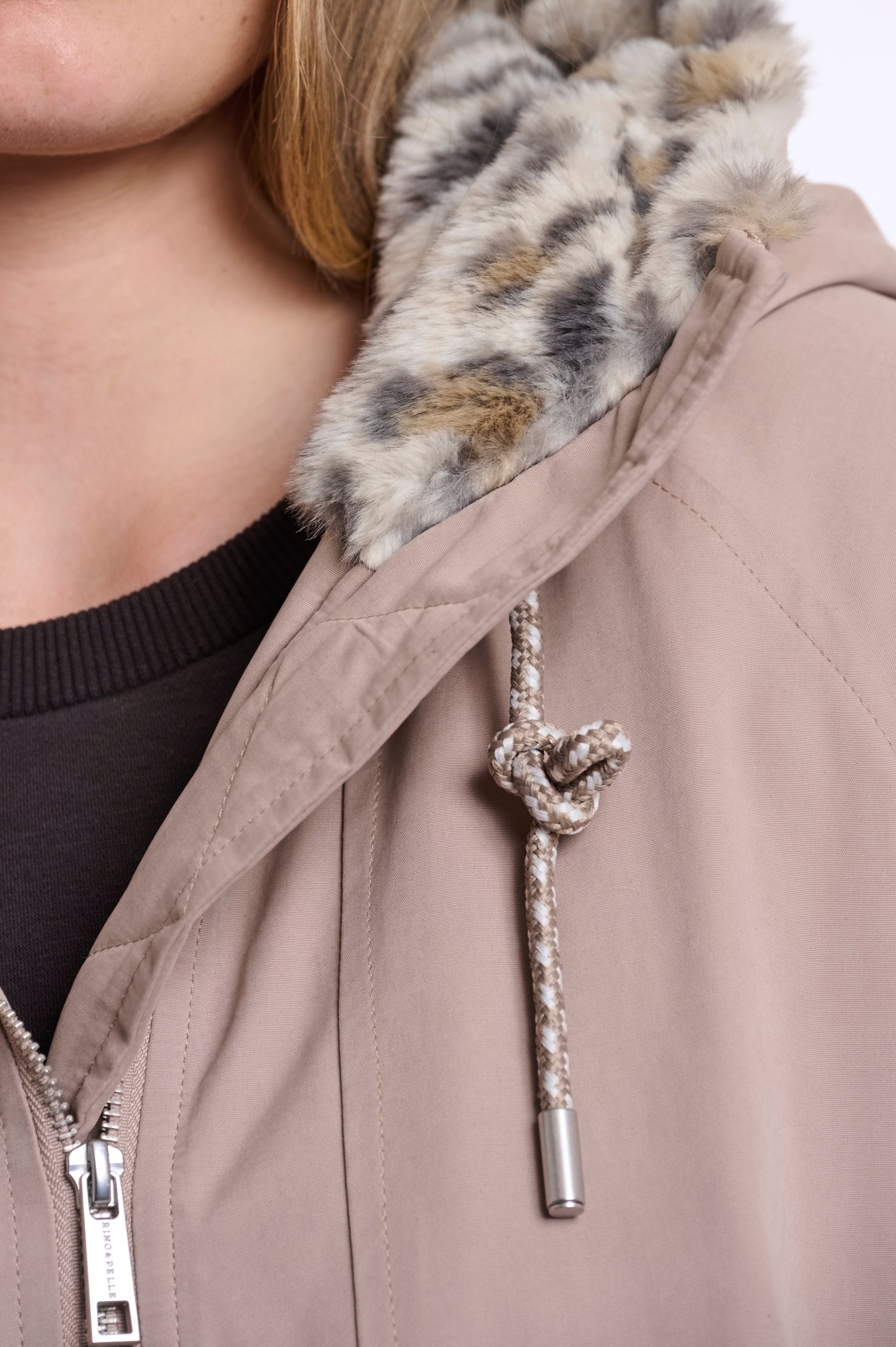 Parka donna art. Lindy Rino & Pelle Mocha latte and light leopard