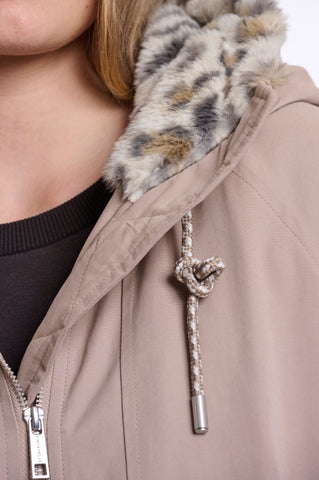 Parka donna art. Lindy Rino & Pelle Mocha latte and light leopard