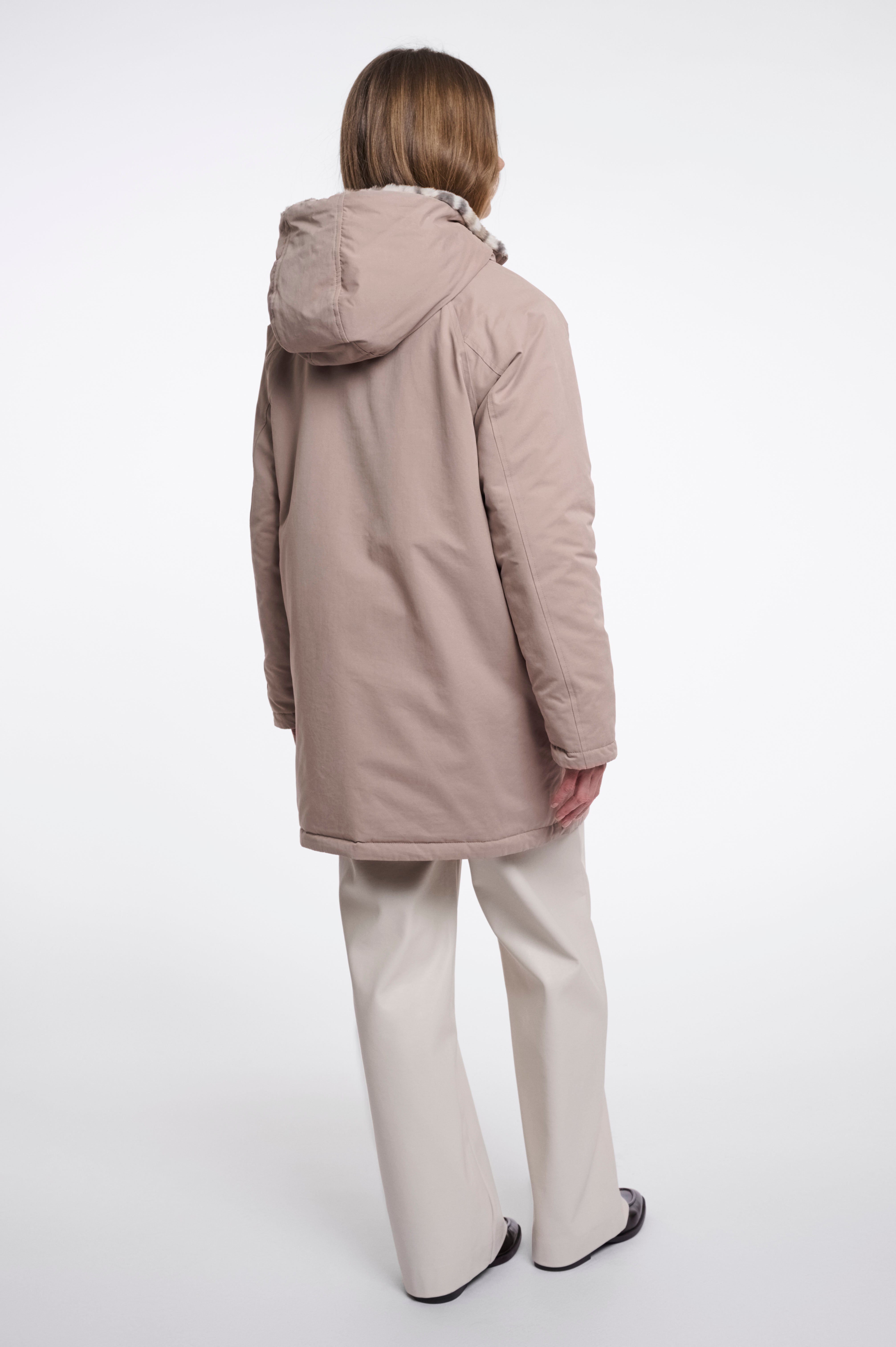 Parka donna art. Lindy Rino & Pelle Mocha latte and light leopard