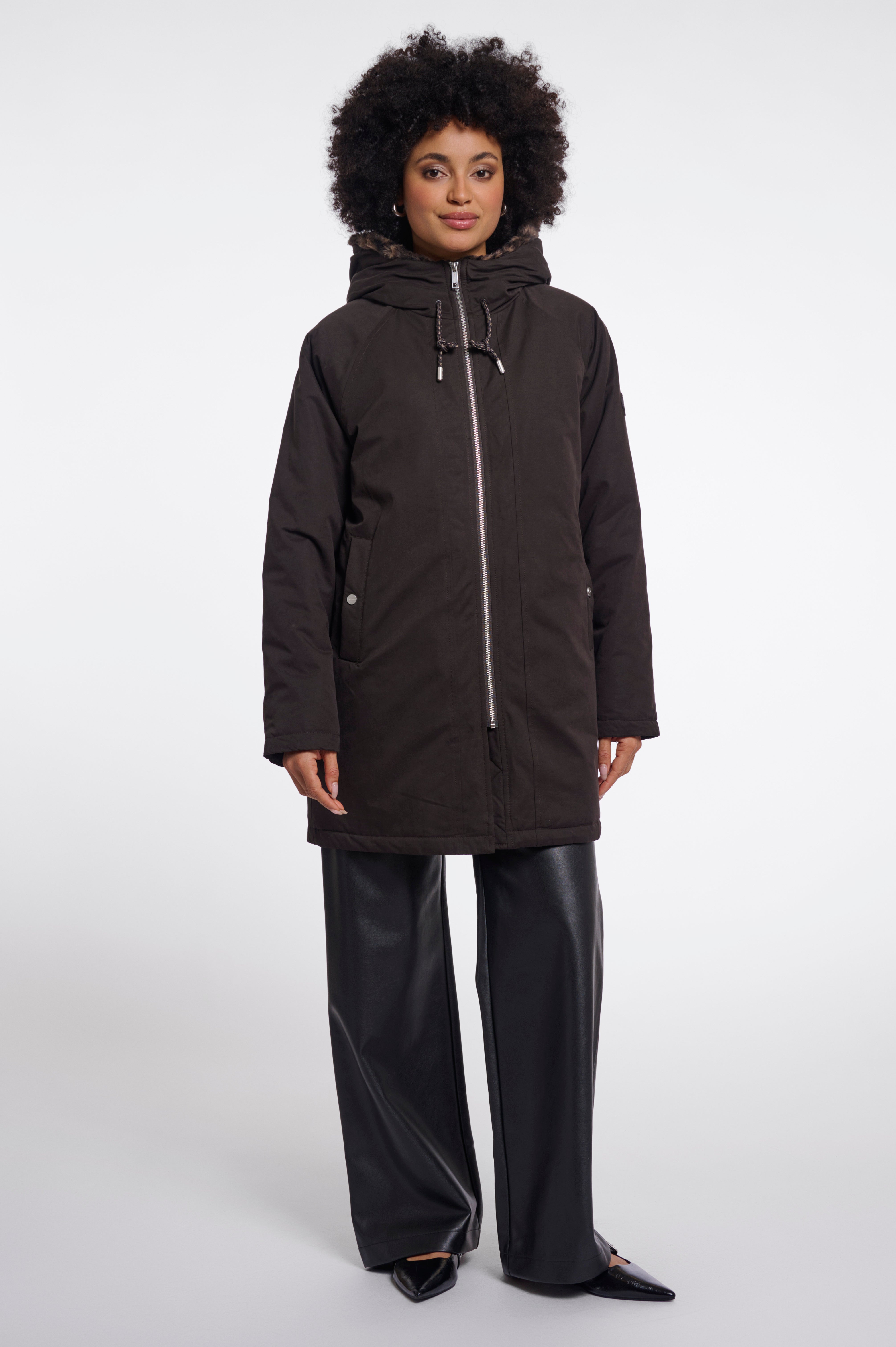 Parka donna art. Lindy Rino & Pelle Peated and brown leopard