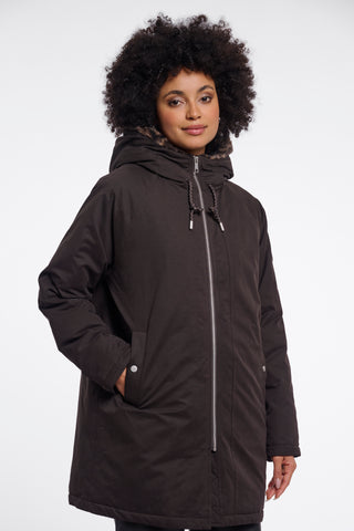 Parka donna art. Lindy Rino & Pelle Peated and brown leopard