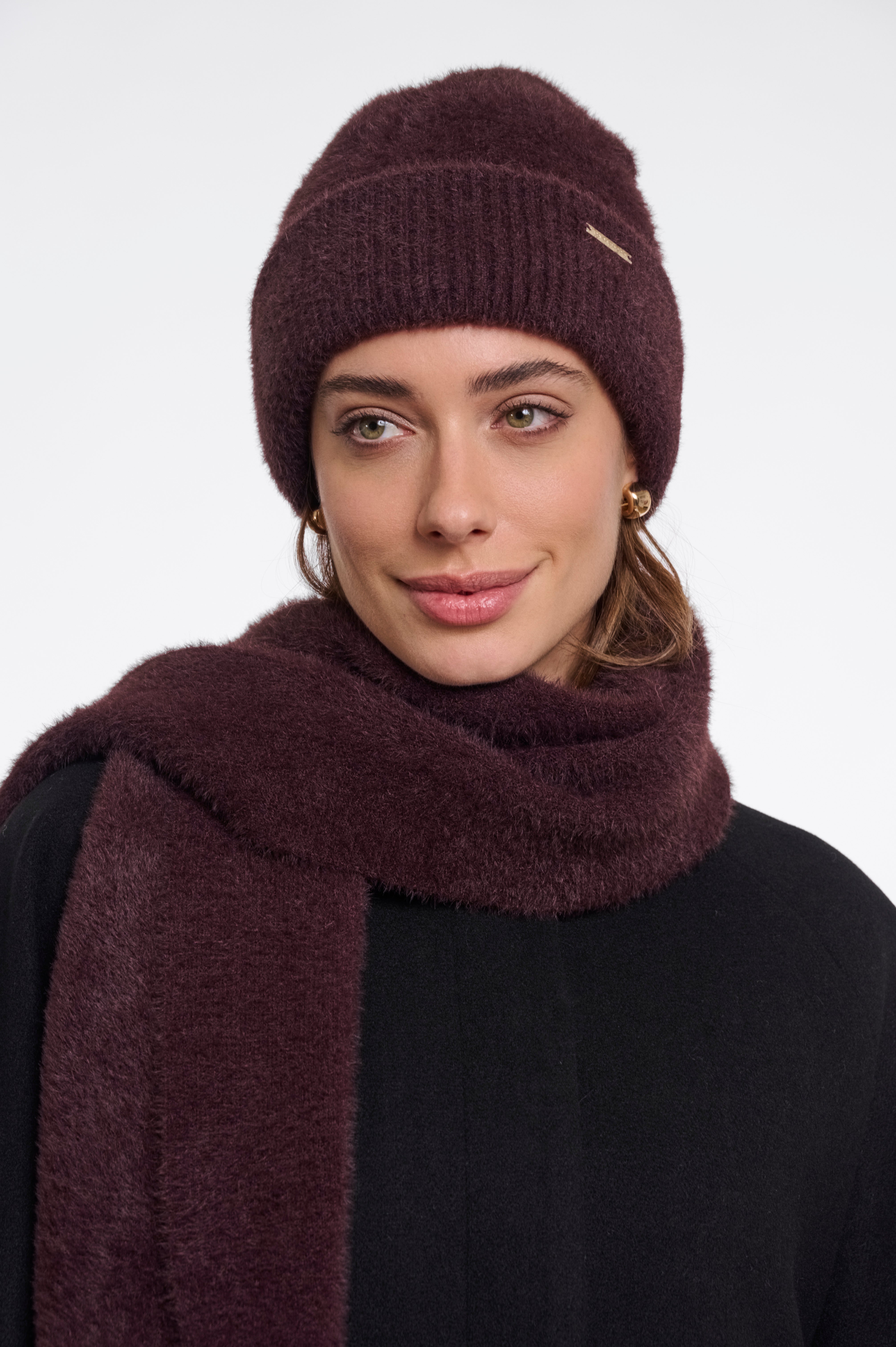 Berretto donna art. Loes Rino & Pelle Fudge cloak