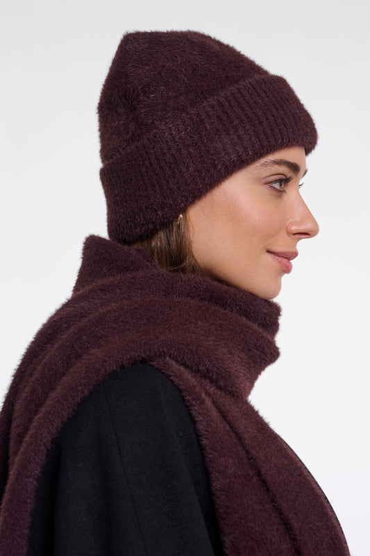 Berretto donna art. Loes Rino & Pelle Fudge cloak