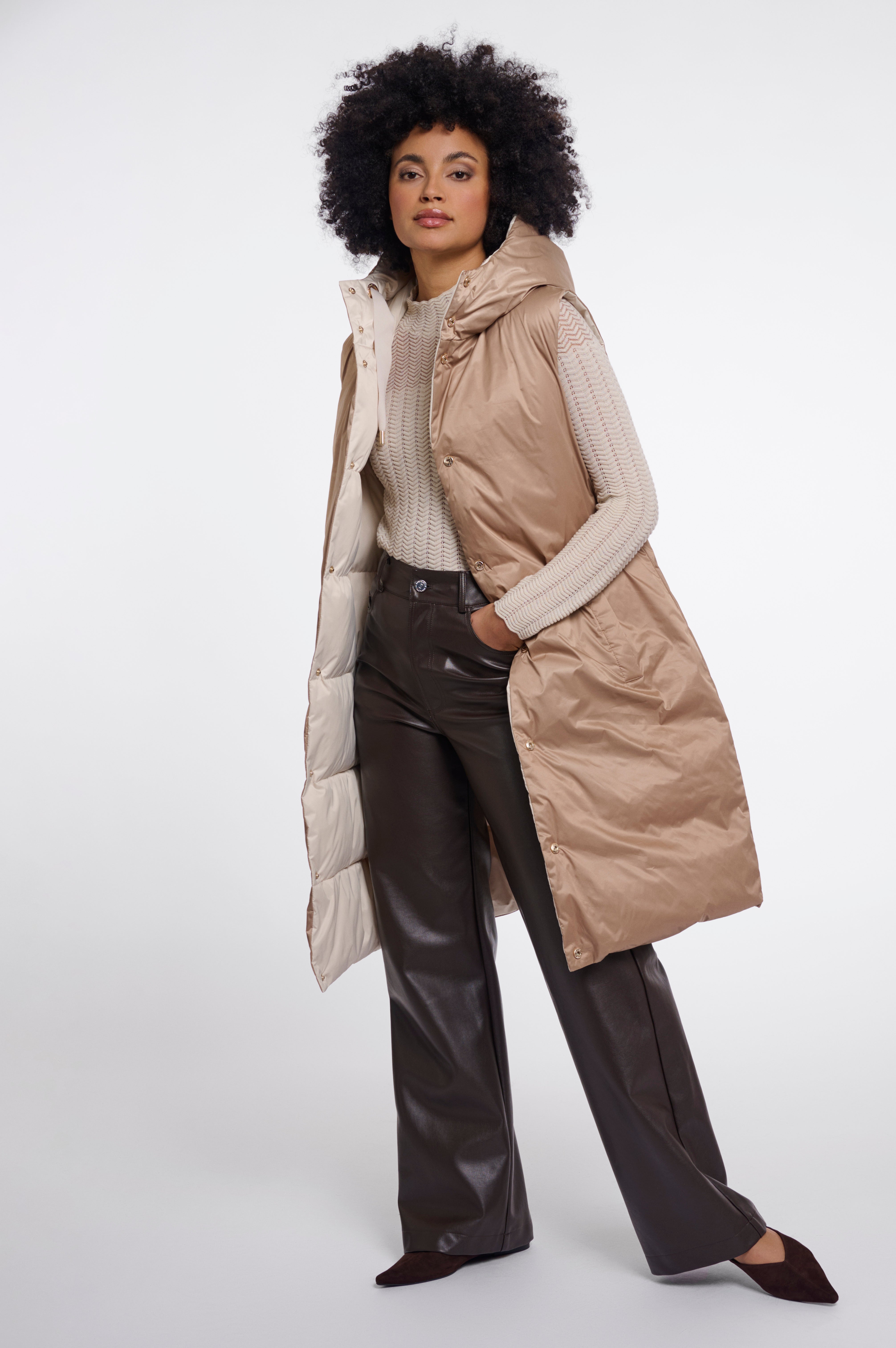 Cappotto donna art. Logan Rino & Pelle Birch and toast