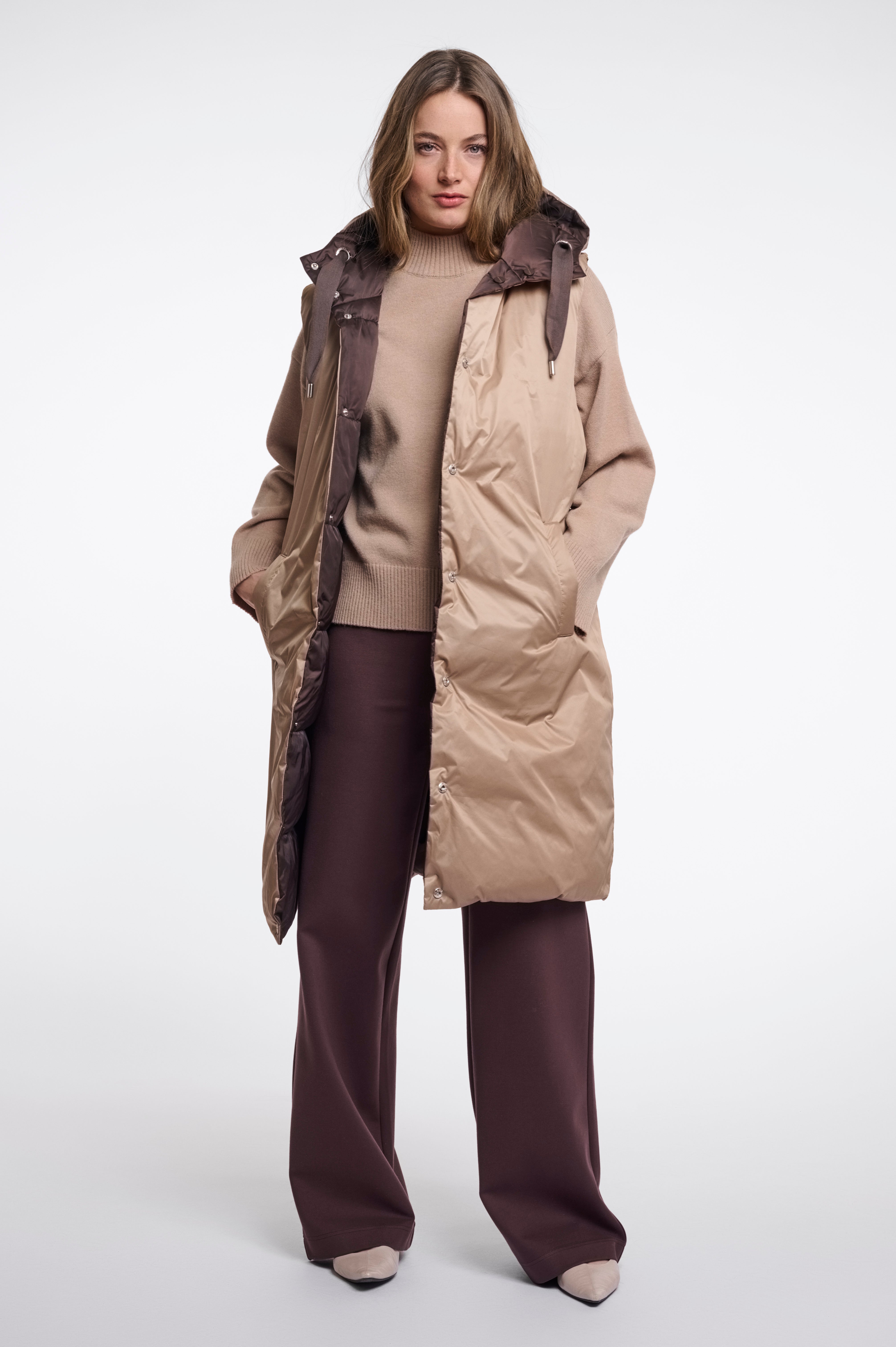Cappotto donna art. Logan Rino & Pelle Peated and light toast