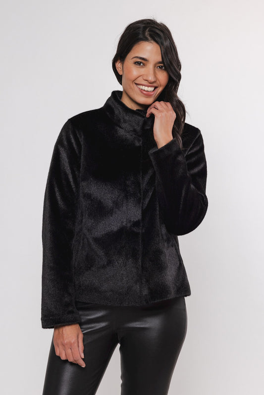 Giacca MADAI SHORT FAUX FUR JACKET  -Rino & Pelle- Autunno Inverno 2024/25 Navy