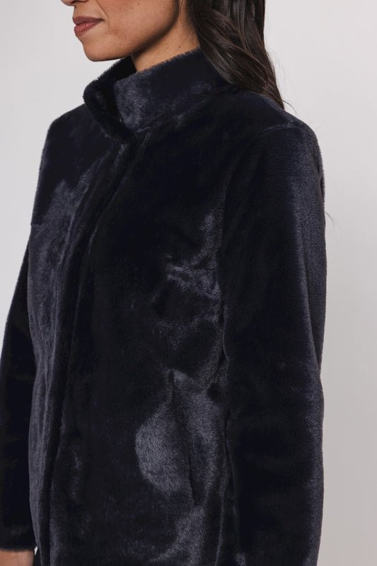 Giacca MADAI SHORT FAUX FUR JACKET  -Rino & Pelle- Autunno Inverno 2024/25 Navy