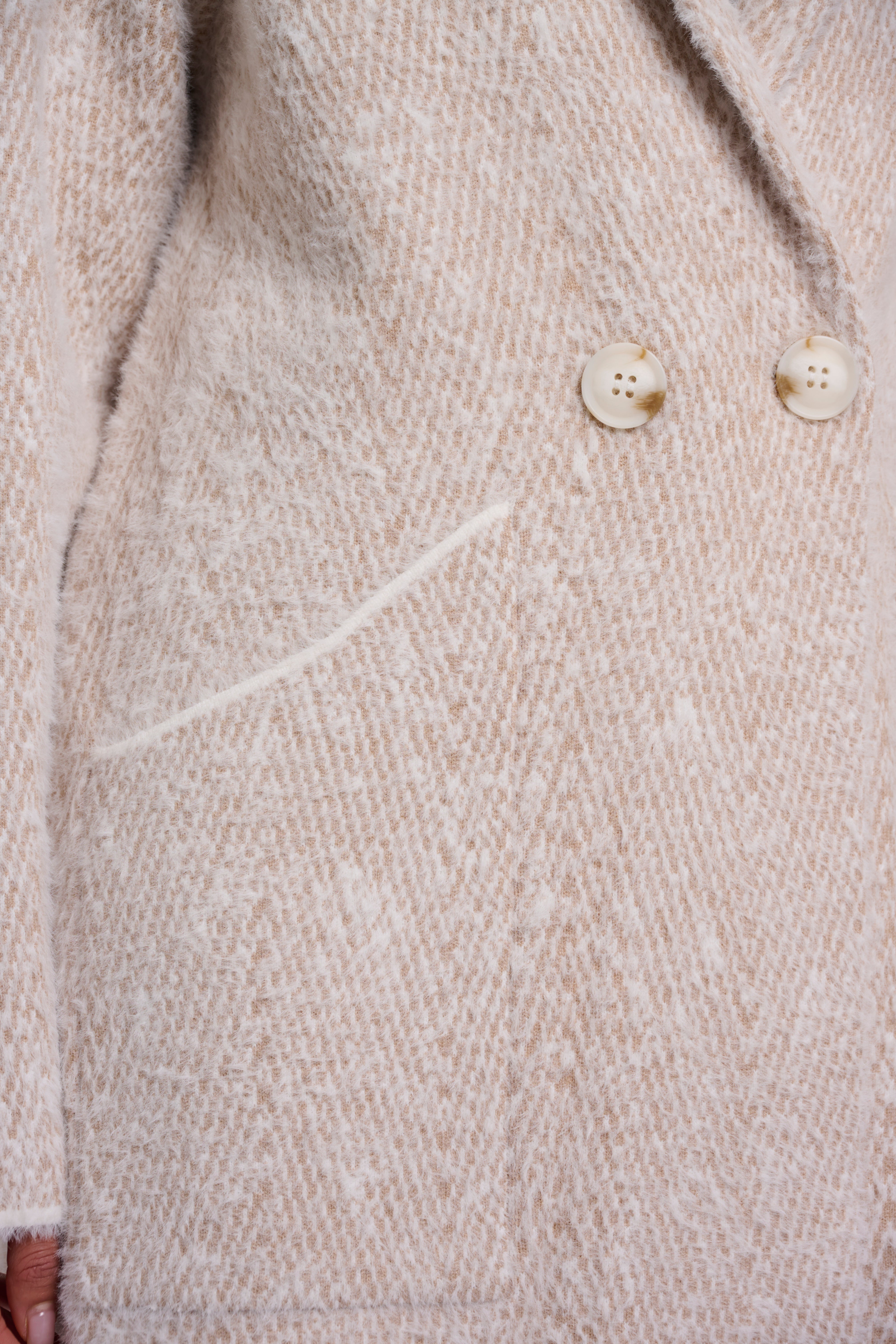 Cappotto donna art. Madina Rino & Pelle Beige herringbone