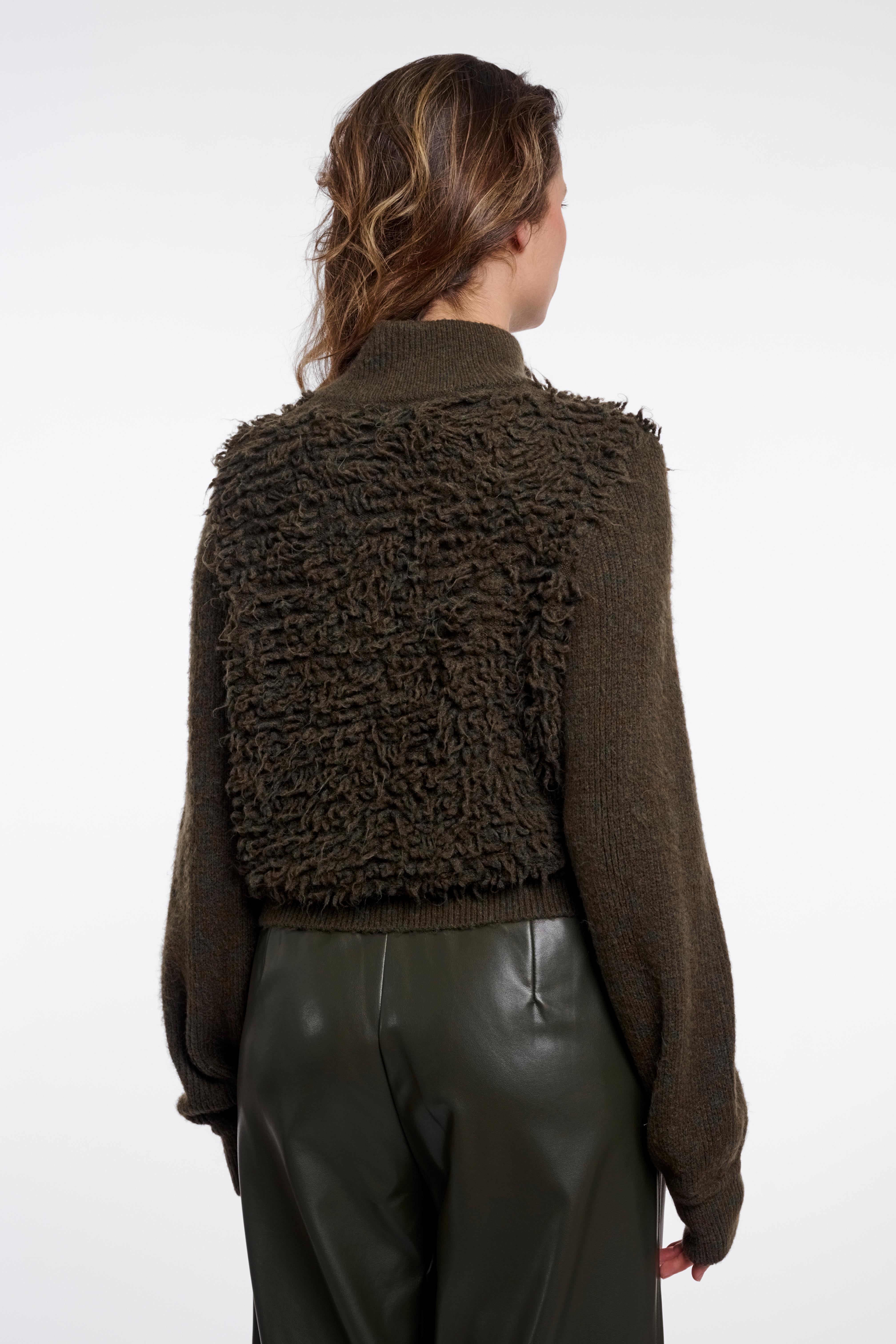 Cardigan donna art. Malak Rino & Pelle Hunter green