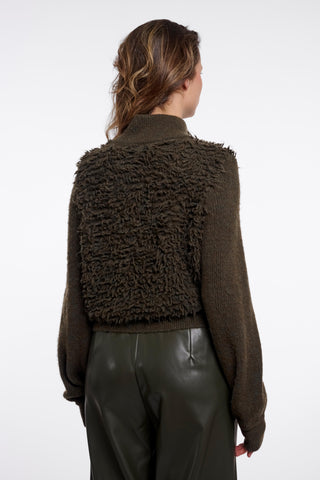 Cardigan donna art. Malak Rino & Pelle Hunter green