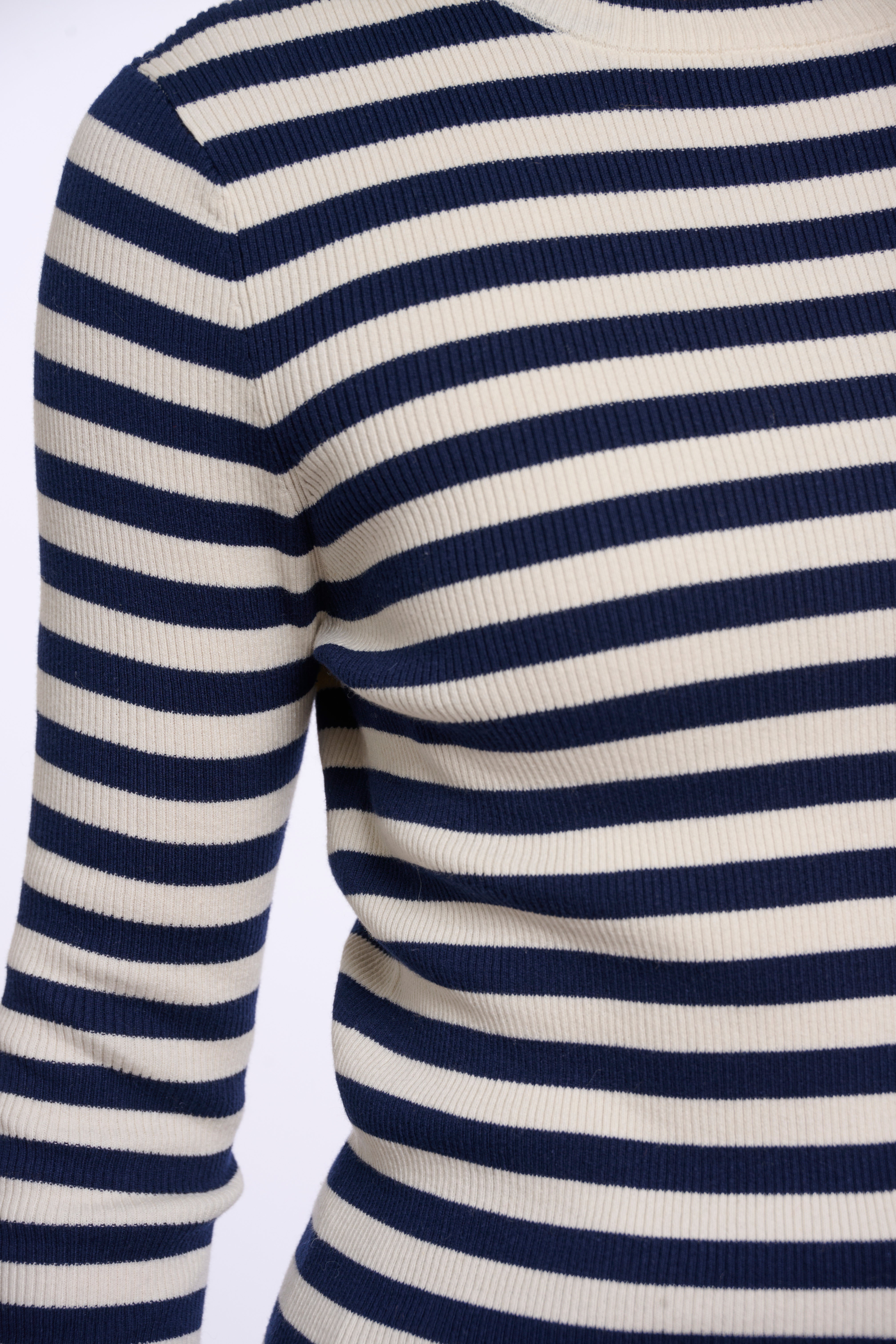Maglione donna art. Mani Rino & Pelle Navy birch stripe