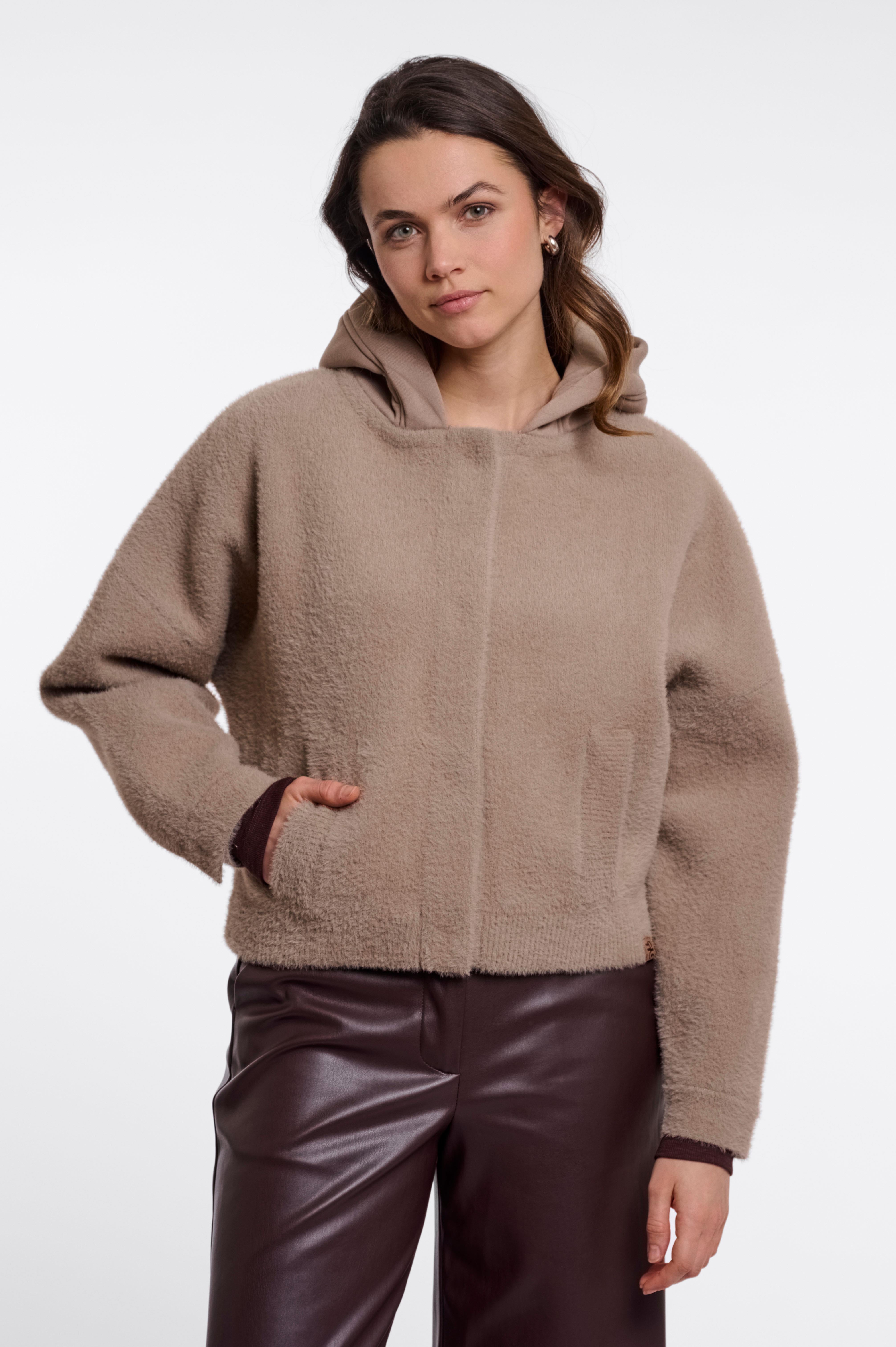 Cardigan donna art. Marvon Rino & Pelle Mocha latte