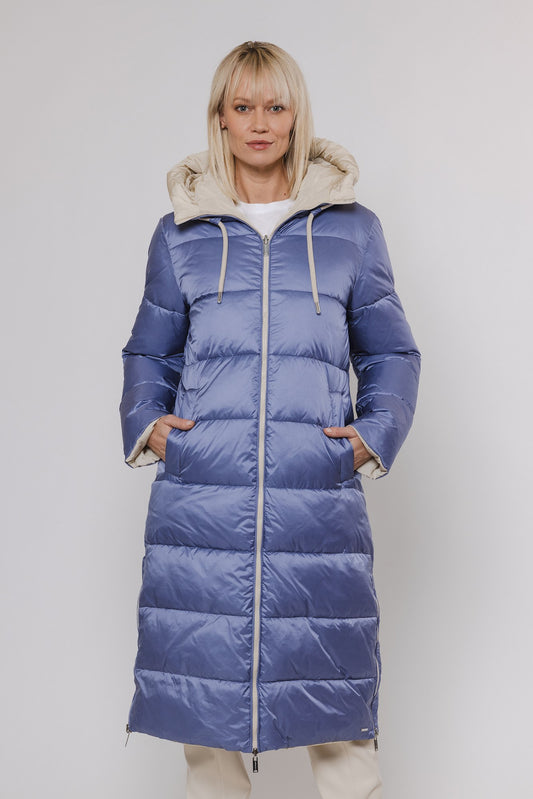 Cappotto piumino MICKI REVERSIBLE COAT WITH HOOD -Rino & Pelle- Autunno Inverno 2024/25 Cloudy and birch